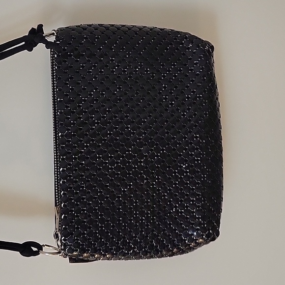 VTG Mid-century WHITING & DAVIS Black Metal Mesh Punk Disco Bag - Picture 5 of 9